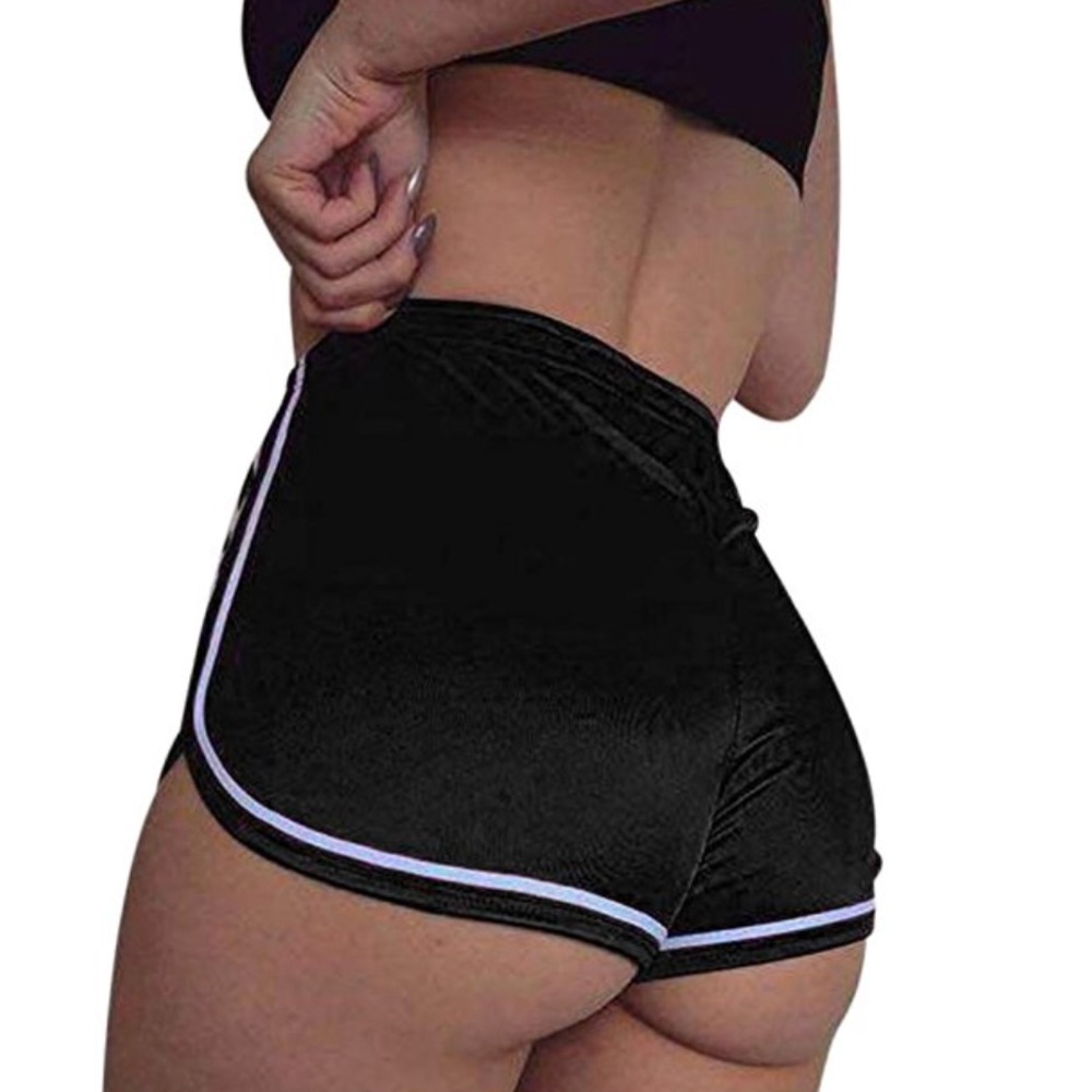 Black booty shorts sport rave festival party